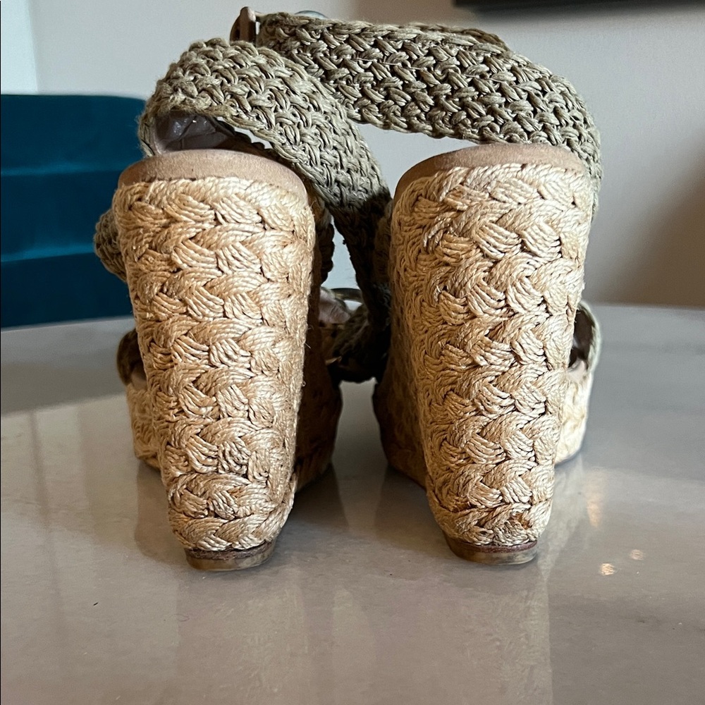 Stuart Weitzman Alex Crochet Espadrille Wedges - Picture 5 of 6